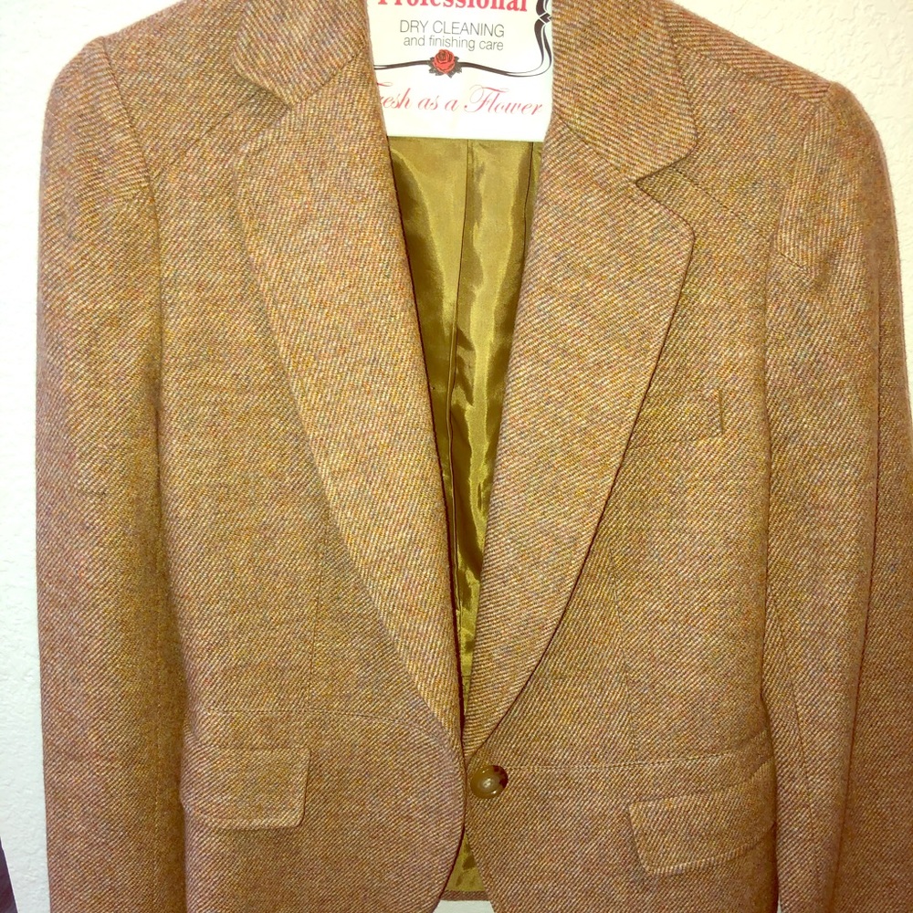 Talbots Woolen Pattern Jacket Euc - image 1